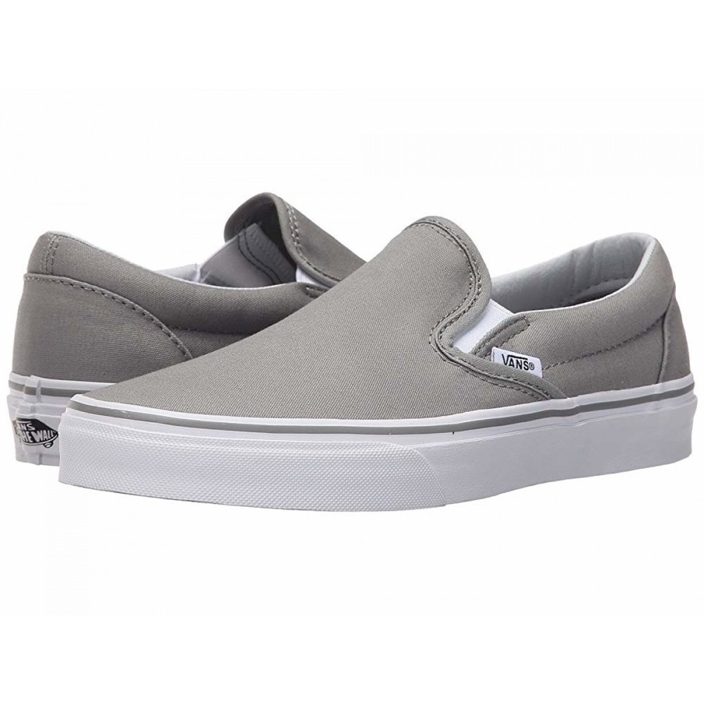 ⚡️SOLD⚡️ Vans classics slip on Grey Wild Dove/True White size 8.5 - Picture 2 of 11